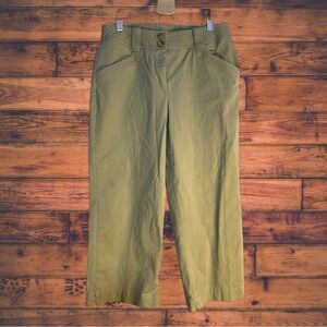 Bamboo Traders Tan Cropped Khaki Pants Size 4